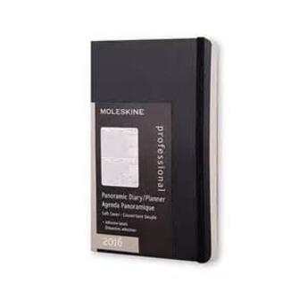 Couverture du livre « Agenda panoramique 2016 poche noir couverture souple » de  aux éditions Moleskine