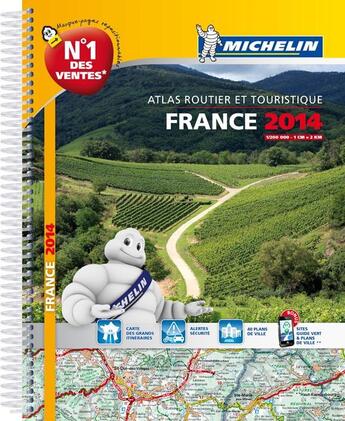 Couverture du livre « Atlas france spirale 2014 a4 » de Collectif Michelin aux éditions Michelin