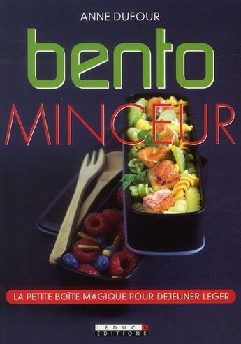 Couverture du livre « Bento minceur » de Anne Dufour aux éditions Leduc