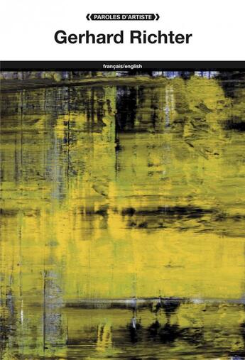 Couverture du livre « Gerhard Richter » de Gerhard Richter aux éditions Fage