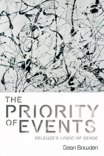 Couverture du livre « The Priority of Events: Deleuze's Logic of Sense » de Bowden Sean aux éditions Edinburgh University Press