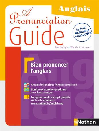 Couverture du livre « Anglais ; a pronunciation guide (édition 2013) » de  aux éditions Nathan
