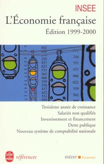 Couverture du livre « L'economie francaise - edition 1999-2000 » de Insee/ aux éditions Le Livre De Poche