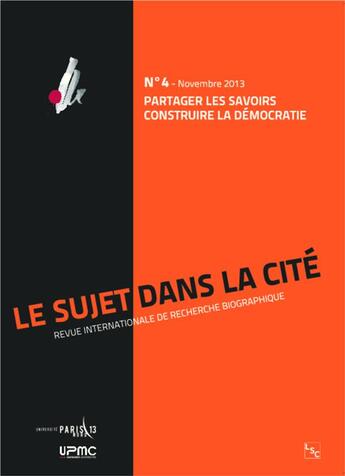 Couverture du livre « Partager les savoirs construire la democratie » de  aux éditions Teraedre