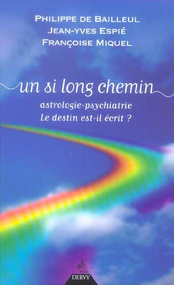 Couverture du livre « Un si long chemin » de De Bailleul Philippe aux éditions Dervy