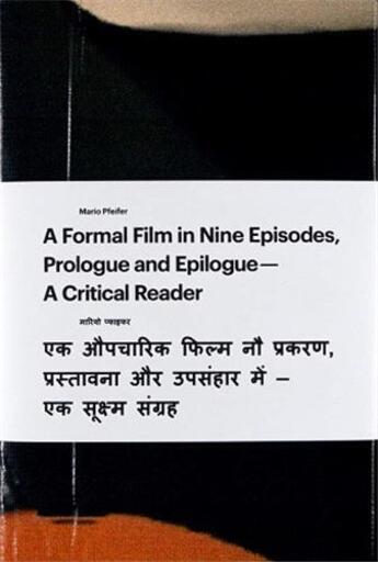 Couverture du livre « A formal in nine episodes prologue and epilogue - a critical reader » de Pfeifer Mario aux éditions Spector Books