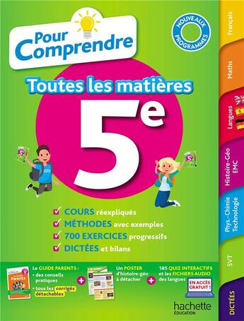 Couverture du livre « Pour comprendre toutes les matieres 5e » de Lisle/Reynaud aux éditions Hachette Education