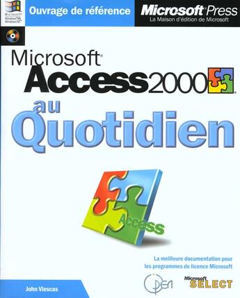 Couverture du livre « Microsoft Access 2000 Au Quotidien » de John L Viescas aux éditions Microsoft Press