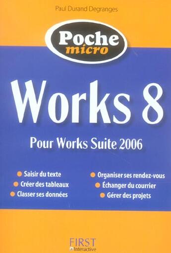 Couverture du livre « Poche micro works 2006 » de Durand-Degranges P. aux éditions First Interactive