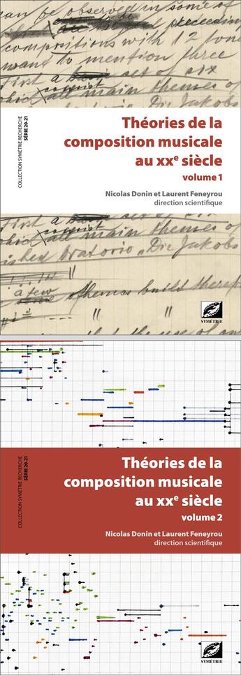 Couverture du livre « Théories de la composition musicale au XX siècle ; t.1 et t.2 » de Nicolas Donin et Laurent Feneyrou aux éditions Symetrie