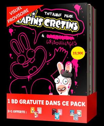 Couverture du livre « The Lapins Crétins : coffret vol.2 : Tomes 4 à 6 » de Thitaume et Romain Pujol aux éditions Les Deux Royaumes