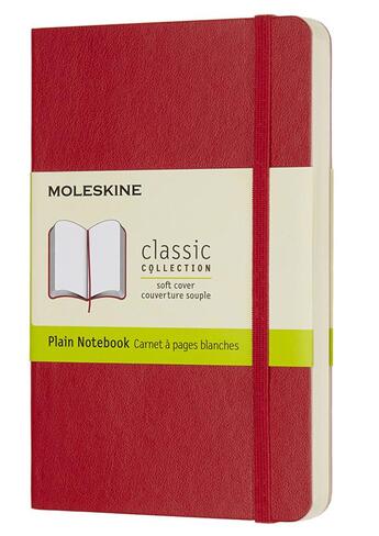 Couverture du livre « Carnet blanc poche souple scarlet » de  aux éditions Moleskine