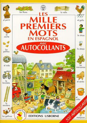 Couverture du livre « Mille premiers mots espagnol (autocollants) » de Heather Amery aux éditions Usborne