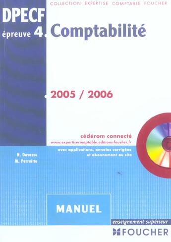 Couverture du livre « Comptabilite Dpecf ; Epreuve 4 ; Manuel » de Henri Davasse aux éditions Foucher