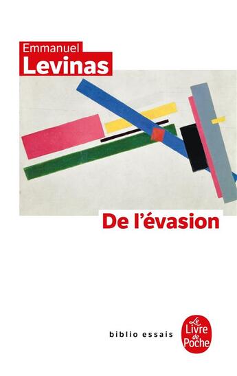 Couverture du livre « De l'évasion » de Emmanuel Levinas aux éditions Le Livre De Poche