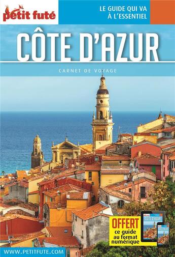 Couverture du livre « Guide cote d'azur 2021 carnet petit fute » de Collectif Petit Fute aux éditions Le Petit Fute