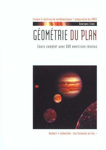 Couverture du livre « Geometrie du plan » de Lion Georges aux éditions Vuibert