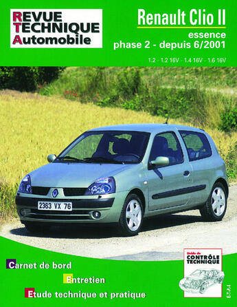 Couverture du livre « Renault clio ii - essence » de Etai aux éditions Etai