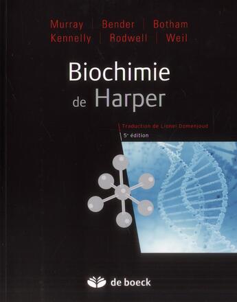 Couverture du livre « Biochimie de Harper (5e édition) » de  aux éditions De Boeck Superieur