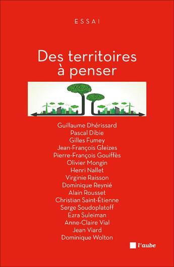 Couverture du livre « Des territoires à penser » de  aux éditions Editions De L'aube