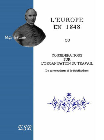 Couverture du livre « L'Europe en 1848 ou considérations sur l'organisation du travail, le communisme et le christianisme » de Jean-Joseph Gaume aux éditions Saint-remi