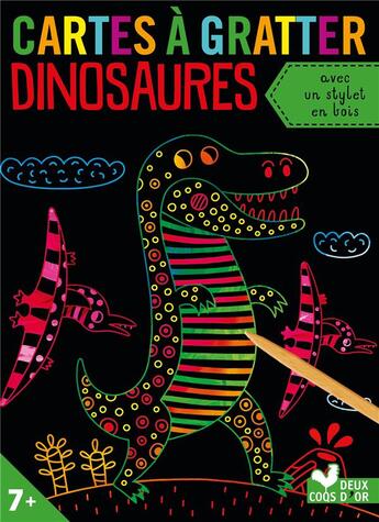 Couverture du livre « Cartes a gratter - dinosaures » de  aux éditions Deux Coqs D'or