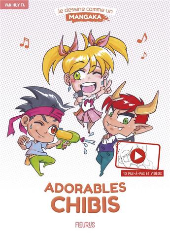 Couverture du livre « Adorables chibis » de Van Huy Ta aux éditions Fleurus