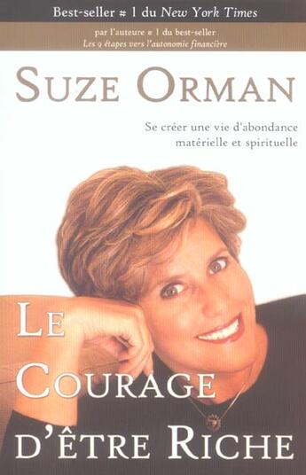 Couverture du livre « Le courage d'être riche » de Suze Orman aux éditions Ada