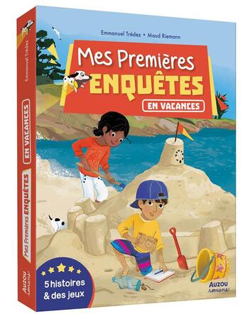 Couverture du livre « Mes premières enquêtes : En vacances : 5 histoires et des jeux » de Emmanuel Tredez et Maud Riemann aux éditions Auzou