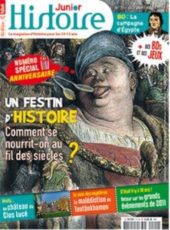 Couverture du livre « Histoire junior n 111 : festins d'histoire - octobre 2021 » de  aux éditions Histoire Junior