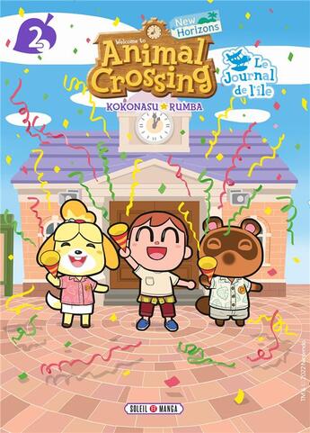 Couverture du livre « Animal crossing - new horizons : le journal de l'île Tome 2 » de Runba Kokonasu aux éditions Soleil