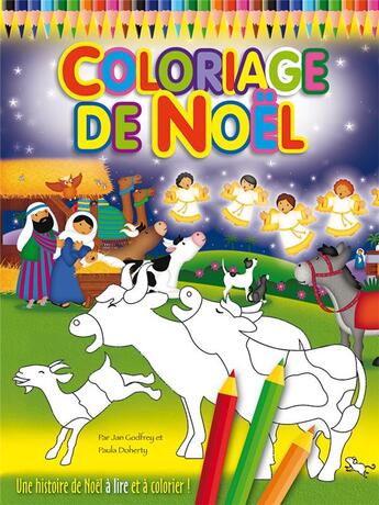 Couverture du livre « Coloriage de noel » de Jan Godfrey aux éditions Cedis