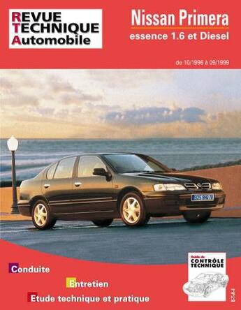 Couverture du livre « Nissan primera - moteurs essence 1.6 et diesel, turbo » de Etai aux éditions Etai