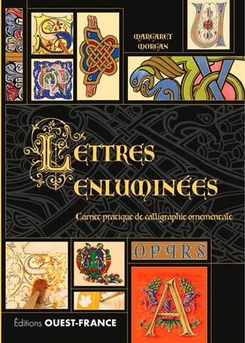 Couverture du livre « Lettres enluminées, carnet pratique de la calligraphie ornementale » de Margaret Morgan aux éditions Ouest France