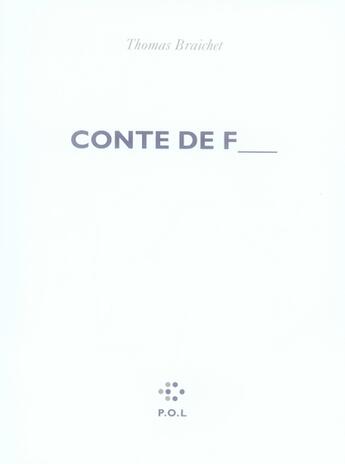 Couverture du livre « Conte de fée » de Thomas Braichet aux éditions P.o.l