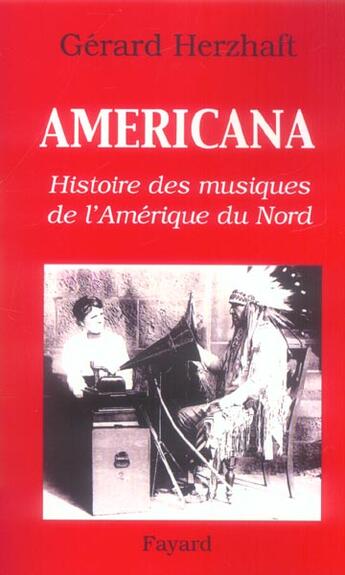 Couverture du livre « Americana » de Gerard Herzhaft aux éditions Fayard