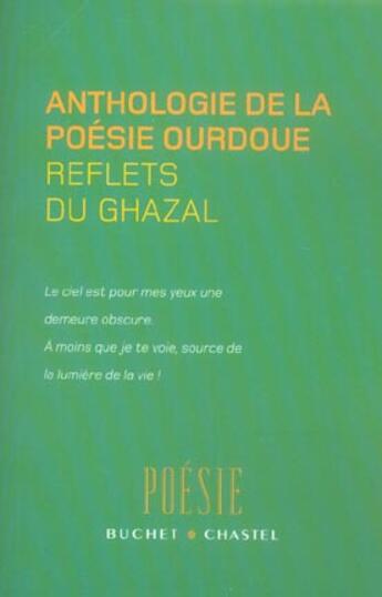 Couverture du livre « Reflets du ghazal » de Desoulieres Alain aux éditions Buchet Chastel