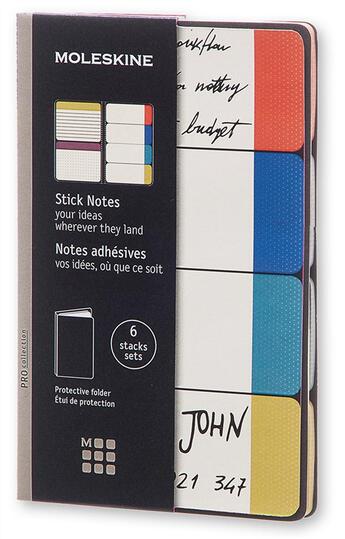 Couverture du livre « Notes adhesives a onglets de couleur » de Moleskine aux éditions Moleskine Papet