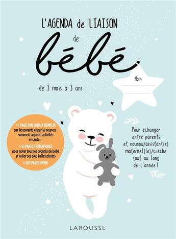 Couverture du livre « Agenda baby day » de  aux éditions Larousse