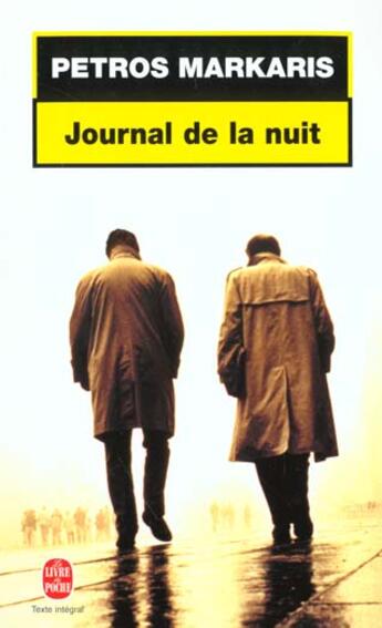 Couverture du livre « Journal de la nuit » de Petros Markaris aux éditions Le Livre De Poche