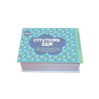 Couverture du livre « Citations zen 2017 » de  aux éditions Editions 365