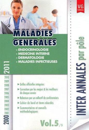 Couverture du livre « Inter annales par poles maladies generales vol 5 2000-2011 » de  aux éditions Vernazobres Grego