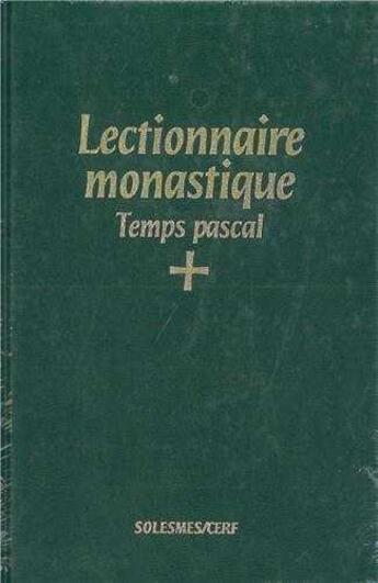 Couverture du livre « Lectionnaire monastique (latin-francais) vol. 3 temps pascal » de  aux éditions Solesmes