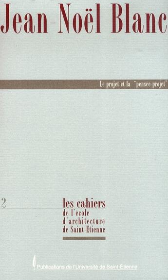 Couverture du livre « Le projet et la 