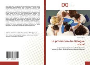 Couverture du livre « La promotion du dialogue social » de Balo Stephane aux éditions Editions Universitaires Europeennes