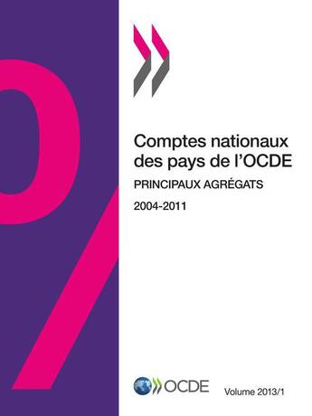 Couverture du livre « Comptes nationaux des pays de l'OCDE, Volume 2013 Issue 1 » de  aux éditions Oecd