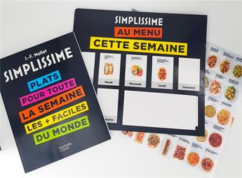 Couverture du livre « Semainier menus simplissime » de Jean-Francois Mallet aux éditions Hachette Pratique