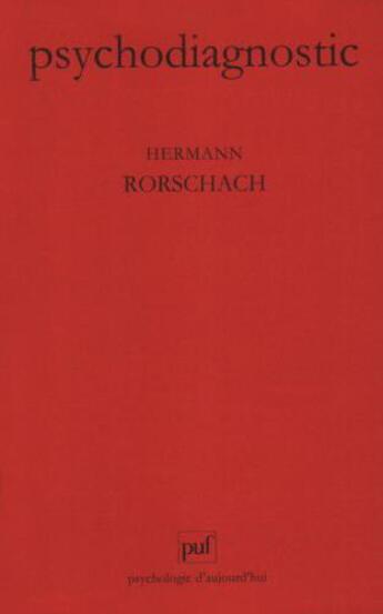 Couverture du livre « Psychodiagnostic » de Hermann Rorschach aux éditions Puf