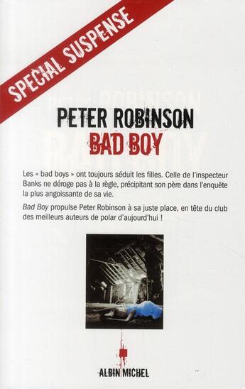 Couverture du livre « Bad boy » de Peter Robinson aux éditions Albin Michel