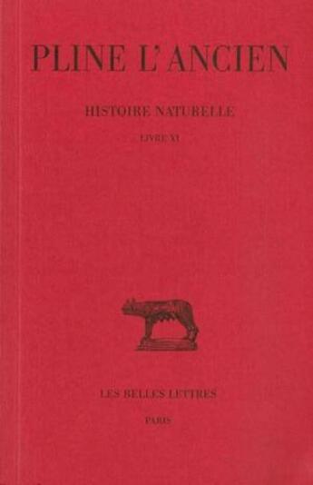 Couverture du livre « Histoire naturelle L11 » de Pline L'Ancien aux éditions Belles Lettres